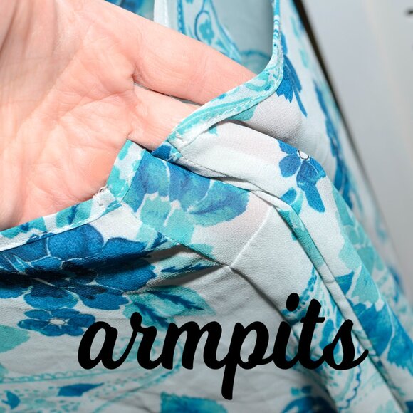 Plus Size Torrid 5 Turquoise Paisley Chiffon Hi-Lo Tunic Tank Top Blouse - Picture 5 of 9